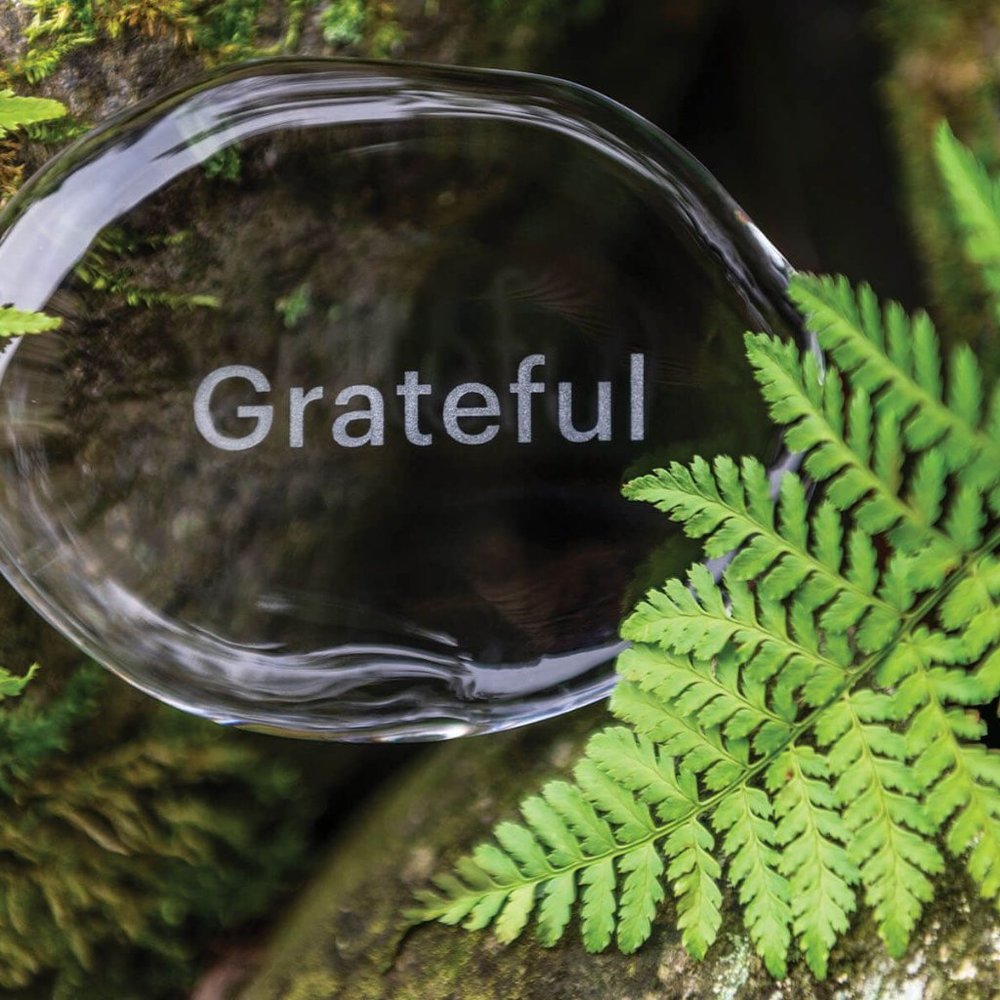 Simon Pearce LOVEYOURBRAIN Intention Stone — GRATEFUL